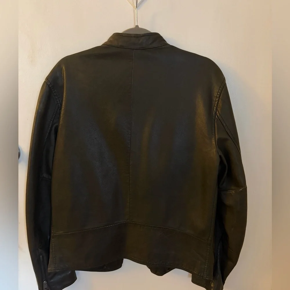 Lucky Brand Bonneville Dark Brown Leather Jacket - Picture 2 of 3